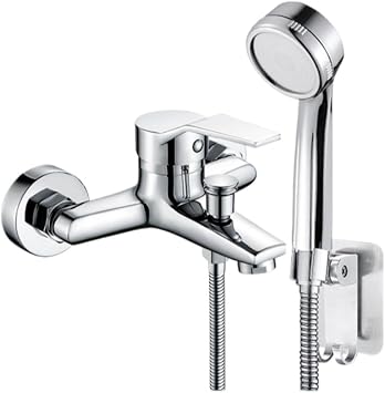 Hot and Cold Water Shower Faucet Electric Water Heater Mixer Valve Hidden Bathtub Shower Set Durable Universal Bathroom Home Rental Water Saving Design Stain Resistant Adjustable Water