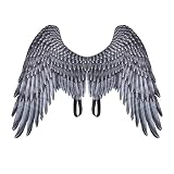 DongY Kids Angel Wings Halloween Costume White Black Angel Wings Fairy Dress Up Toddler Christmas Co