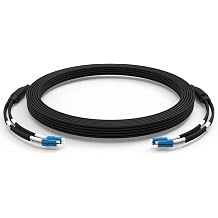 E-link 50Meters 165ft LC to LC Outdoor Armored 4 Core Fiber Patch Cable، 9/125 SM Fiber Optic Cable Single-Mode Fiber Optic Cable Patch Cord Jumper LC-LC Armored Patch Cables LSZH، 5.0mm