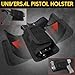 Dlaeey Concealed Carry Holster with Adhesive- Backed Hook for Men and Women, Universal CCW Pistol Holster with Retention Strap for Chest Bag, Backpack, Vest, Safe, Vehicle etc (Black)