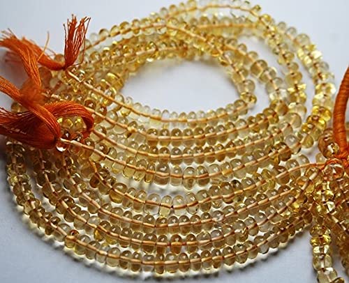 Citrine naturelle perles rondelles LKBEADS pour fabriquer vos bijoux d'été lumineux
