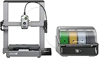 Impressora 3D Creality Hi Combo (inclui CFS), Impressão Multicolorida, Velocidade Máxima de 500 mm/s, Calibrações Automáticas para Leitura de Filamento, Nivelamento e Ajuste de PA