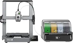 Impressora 3D Creality Hi Combo (inclui CFS), Impressão Multicolorida, Velocidade Máxima de 500 mm/s, Calibrações Automáticas para Leitura de Filamento, Nivelamento e Ajuste de PA