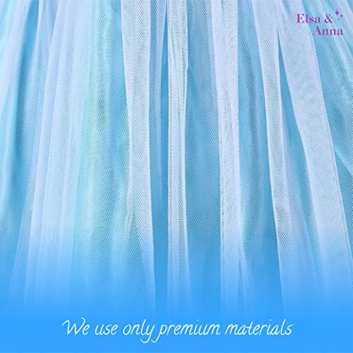 ELSA & ANNA Princess Costumes for Girls - Snow Queen Fancy Dress for Girls - Princess Dress Up - Girls Fancy Dress for Parties, Birthdays, Cosplay & Halloween - Fancy Dress FR314 - Image 4