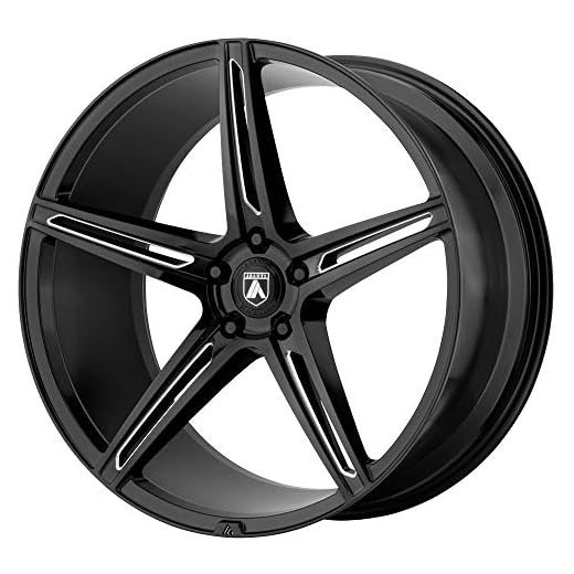 ASANTI ABL-22 Custom Wheel - 20" x 9", 35 Offset, 5x120.65 Bolt Pattern, 74.1mm Hub - Gloss Black with Milled Accents