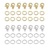 🎁Amplia aplicación: Adecuado para la fabricación y reparación de joyas, los anillos de salto abiertos y los cierres de joyería son adecuados para muchos proyectos de bricolaje, como unir cadenas pequeñas y aretes, pulseras, reparar cadenas, hacer cota de malla y otros trabajos de joyería.