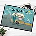 Produktbild Herz & Heim® Personalisierte Fußmatte für Camper mit Campingwagen Motiv 70 cm x 50 cm (B/H)
