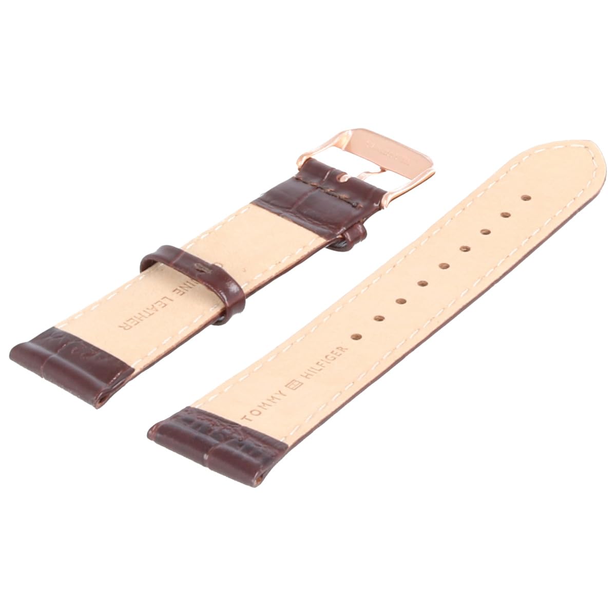 Tommy Hilfiger Uhrenarmband 22mm Leder Braun - 679302110