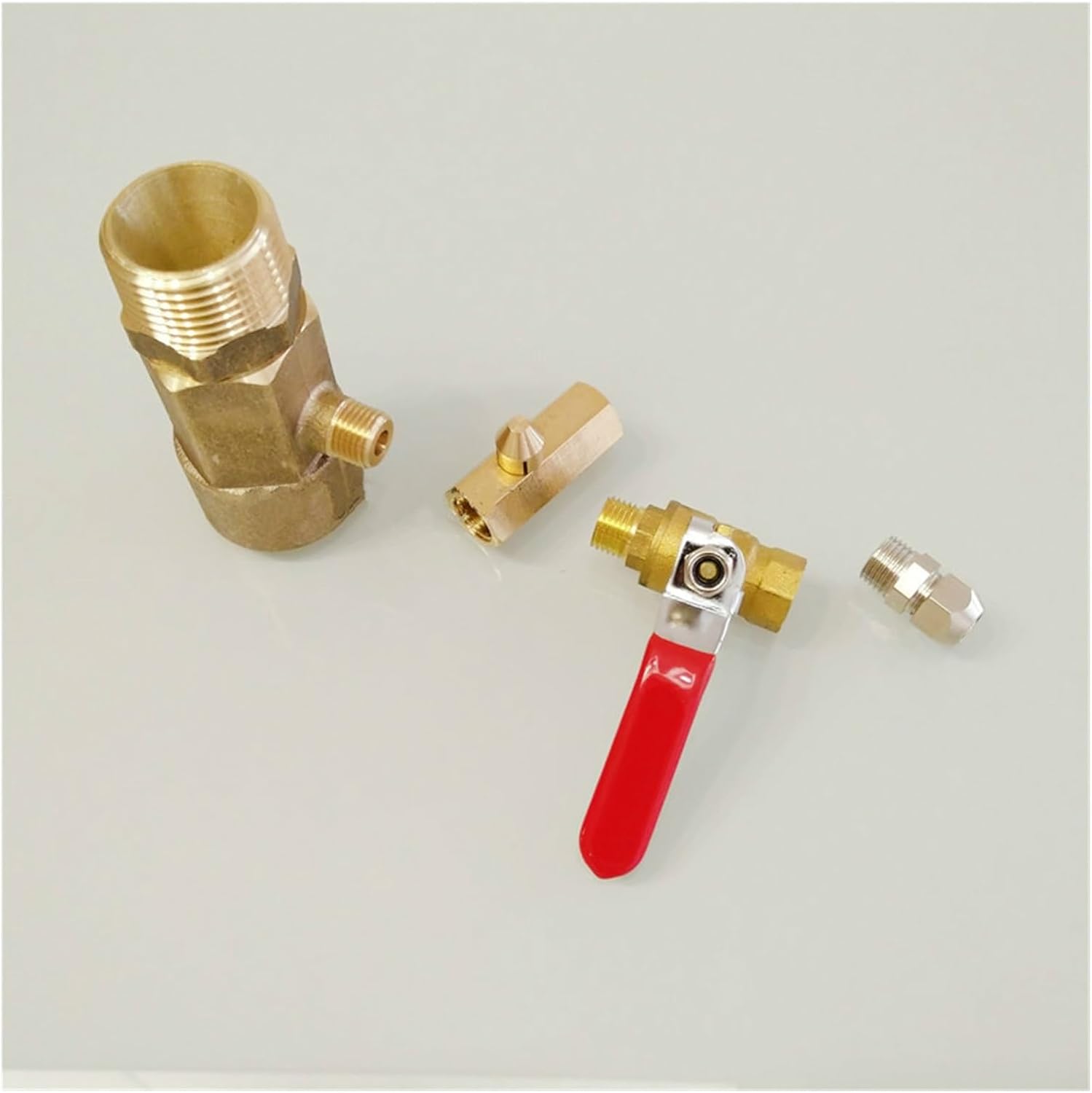 1pcs Brass Copper Ball Valves With 1/4" Check Value One-way Proportional Foam Liquid Mixer For Fire Extinguish Box Accessories