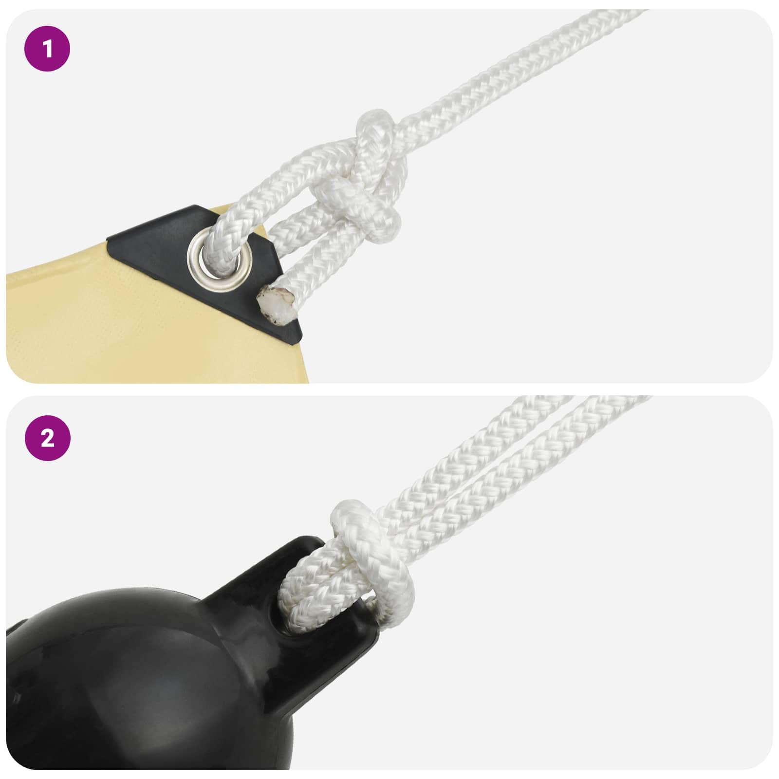 Cuerda para barco, 12 mm, 15 m, poliéster blanco, resistente a la intemperie, resistente a los rayos UV, con extremos redondos, versátil para jardín, barco, camping, fijación y seguridad