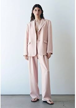 Amazon.co.jp: Zara セットアップ ペール ピンク パステルカラー