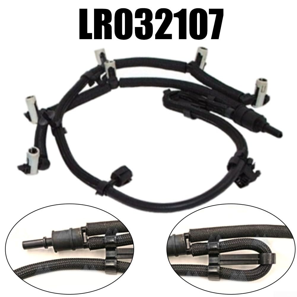 Tubo di scarico per perdite di carburante diesel, compatibile con Discovery 4 e Sport 3.0 V6, ricambio diretto per OEM LR032107, componente in plastica nera, facile installazione