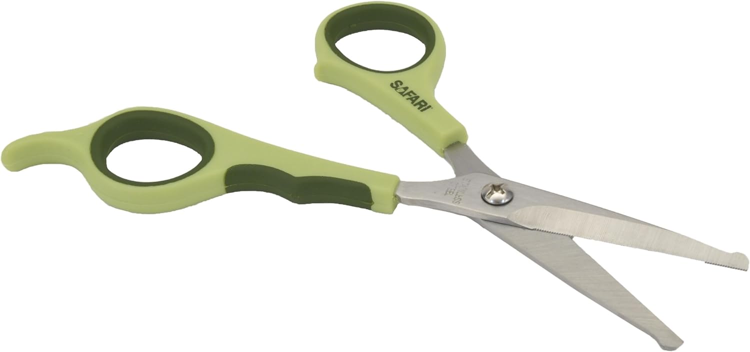 Safari Safety Scissors for Dogs Trimming Hair Around Eyes, Ears & Paws