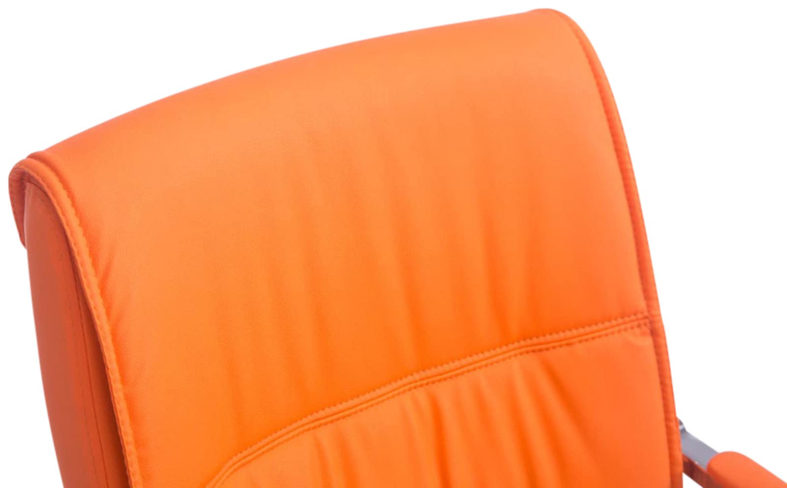 CLP Set Di 2 Sedie Da Conferenza A Sbalzo XXL Anubis Con Rivestimento In Similpelle I Easy Care Con Braccioli, Colore:arancione