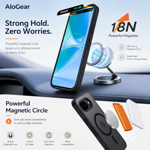 Image of Translucent Case Cover for Google Pixel 10A, Aero-Space Grade Protection Cover (Frosted Matte Black Magnetic)