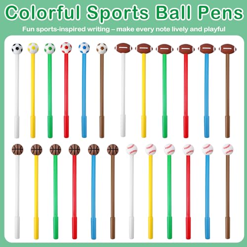SAYAYA Bolígrafos gel temática deportiva 24 piezas miniatura 2