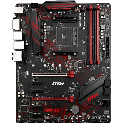 MSI B450 Gaming Plus, Sockel AM4, DDR4, HDMI, DVI-D, 1x M.2, 2x USB 3.1 Gen2, 4x USB 3.1 Gen1 ATX Mainboard Cover