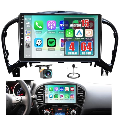 4+64GB Android 15 Car Radio for Nissan Juke 2011-2016 Wireless CarPlay Android Auto, Realdio 9