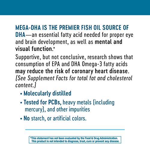 Nature’s Way Mega-Dha Premium Fish Oil, Eye And Brain Health*, Omega-3, 60 Softgels #TOP2