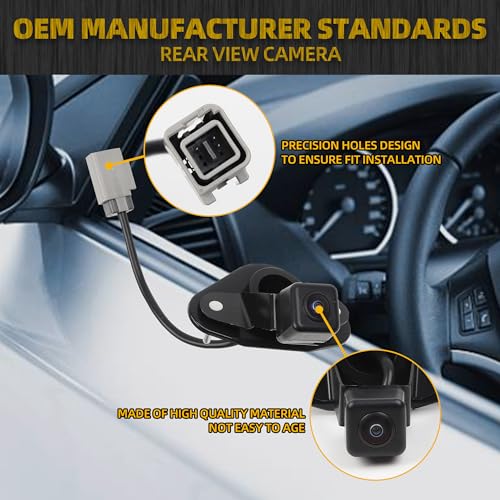 Image of Dasbecan Rear View Back Up Camera for Subaru Legacy Outback 2010-2014 HD | With Bracket Night Vision Waterproof Sturdy ABS Shell Reversing Parking Assist Camera Replaces 86267AJ10B 86267AJ10A