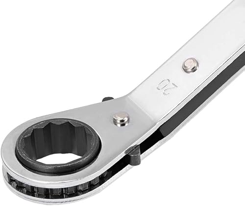 Miniatura 10 de uxcell Llave de trinquete reversible, extremo de caja doble de 0.433 in x 0.512 in, Cr-V