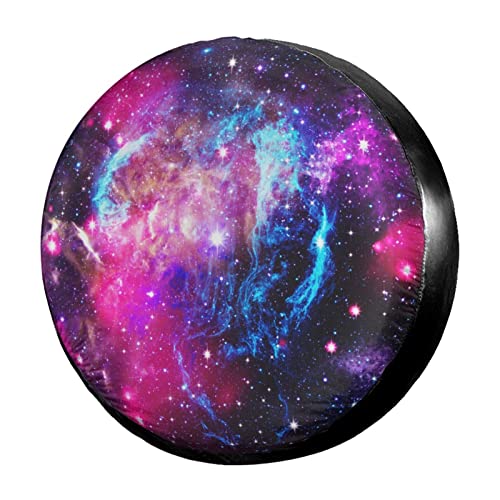 Foruidea Galaxy Spare Tire Cover Dust-Proof Wheel Tire Cover Fit Trailer, RV, SUV and Many Vehicle (14, 15, 16, 17 Inch)