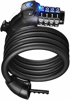 BESPORTBLE Cable Lock 4 Combination Bike Lock Black Bike Combination Lock Bike Cable Lock Password Bicycle Lock Frosted Mountain Bike Lock Chain Lock Cable Lock Bike Combination Lock
