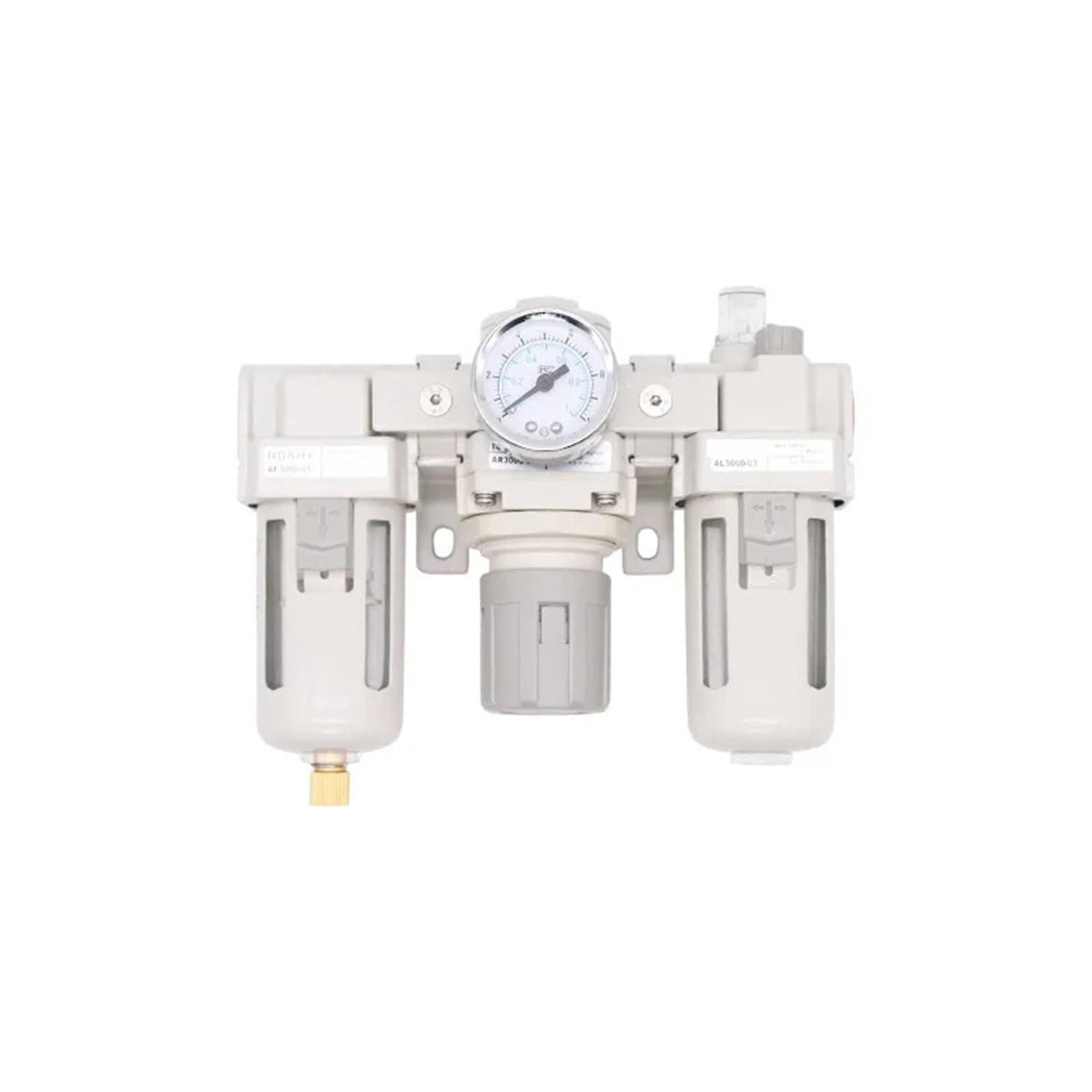Jwvialel Ac2000-02 ‌Industrial 3-In-1 Air Prep Unit - Ac Filter/Regulator/Lubricator For Cnc Machines & Automation 1Pcs(Ac2000-02)