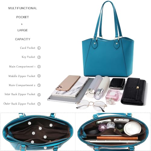 Image of CHICAROUSAL Tote Handbags Purses for Women PU Leather Womens Shoulder Bag | Large Tote Bag for Women, Shoulder Purse, Vegan Leather Purses for Women, Women's Handbags