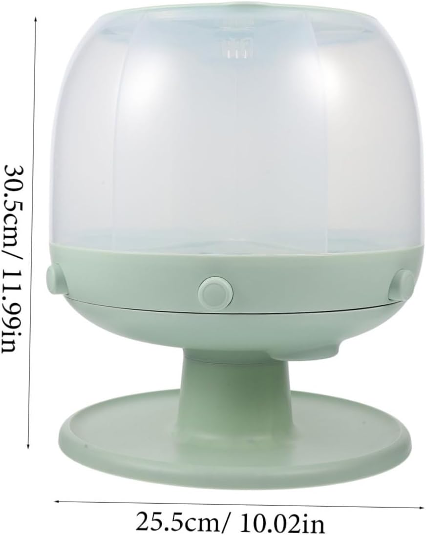 Ciieeo Rotating Transparent Rice Dispenser Airtight Grain Storage Container for Kitchen Organization Lightweight Moisture Spices and