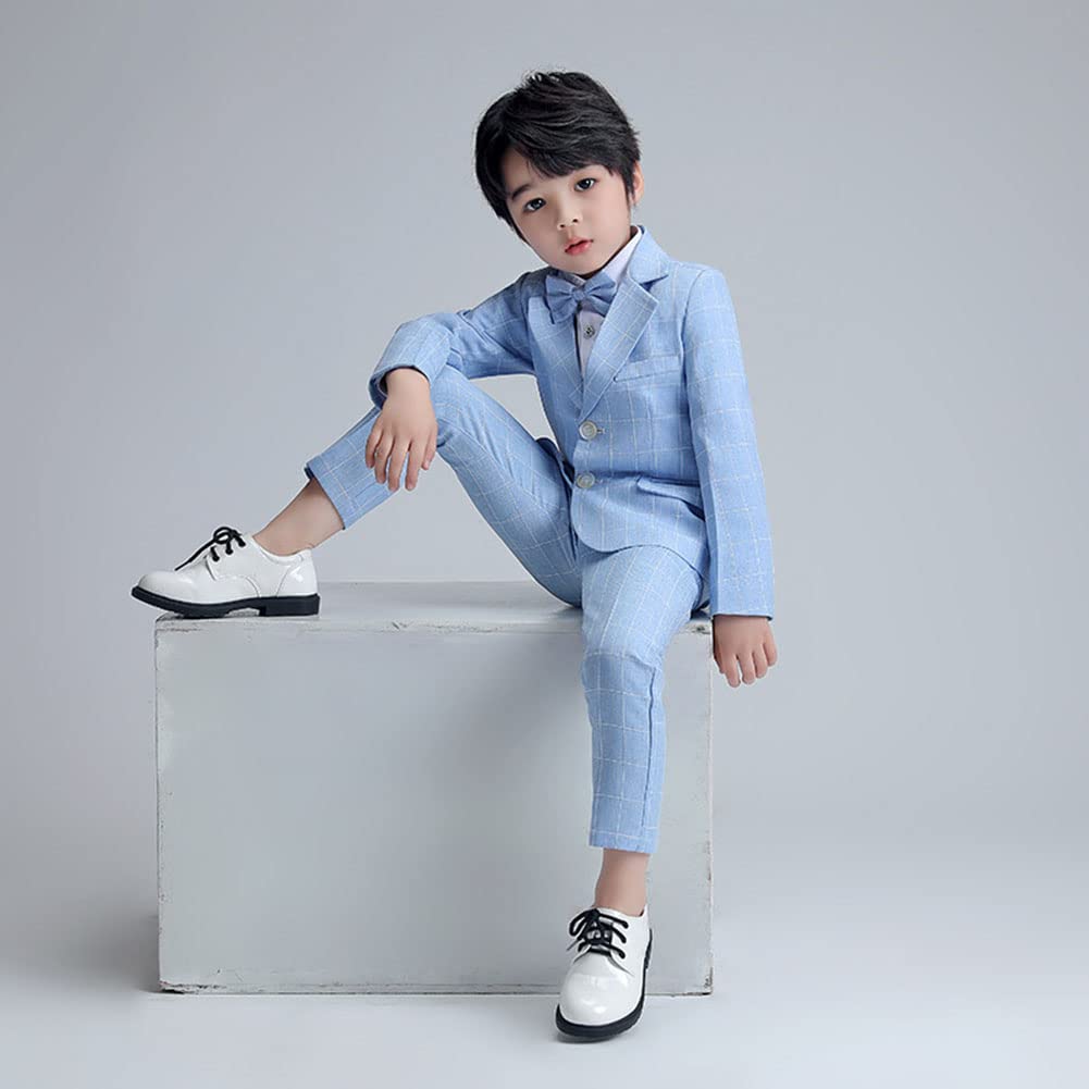 Conjunto de Traje a Cuadros para Niños, Conjunto de Blazer y Pantalón/Conjunto Chaleco de Vestir, Ropa de Ocio o Vestido de Fiesta de Boda