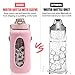 Chokoter Half Gallon Water Bottle with Sleeve, 64OZ Motivational Water Bottle with Straw & Time Marker, BPA Free Leakproof Gym for Sport Workout
