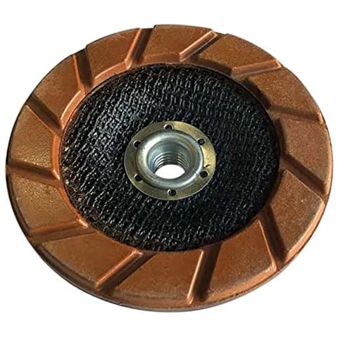 5" Transitional Ceramic Grinding Wheels for Concrete Polishing, #200 Grit, 5/8"-11 Arbor Cover