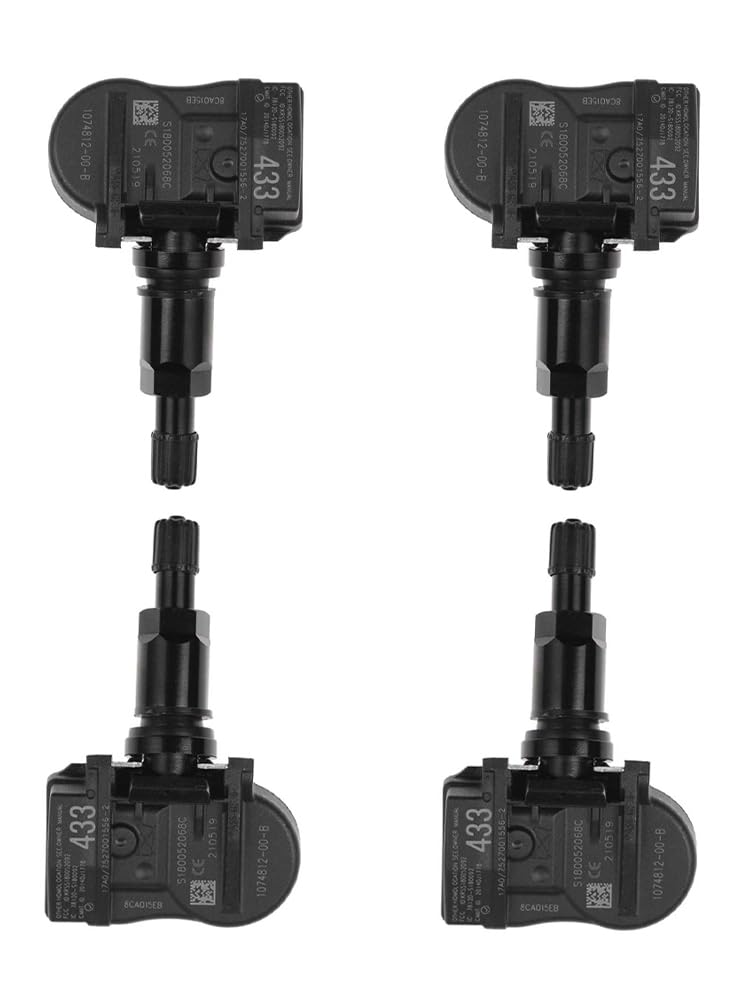 Riloer 4pcs Sensor de presión de neumáticos de coche, compatible con Tesla modelo 3 2018-2021, S 2014-2021, X 2016-2021, 1074812-00-B, 107481200, 107481200B, 103460200A