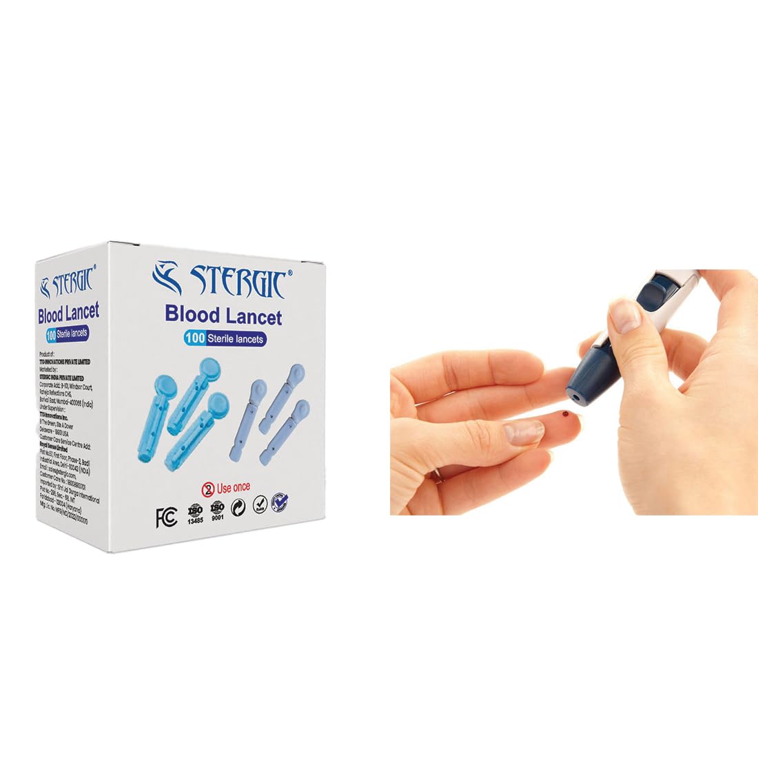STERGIC Blood Lancets for Glucose Testing with Ultra-Thin Needle & Universal Compatibility, Easy to use Glucometer Lancets 100pcs. for accurate & painless blood sampling. Flat/Round Shape (B0DCZF1Q62) Amazon Price History, Amazon Price Tracker