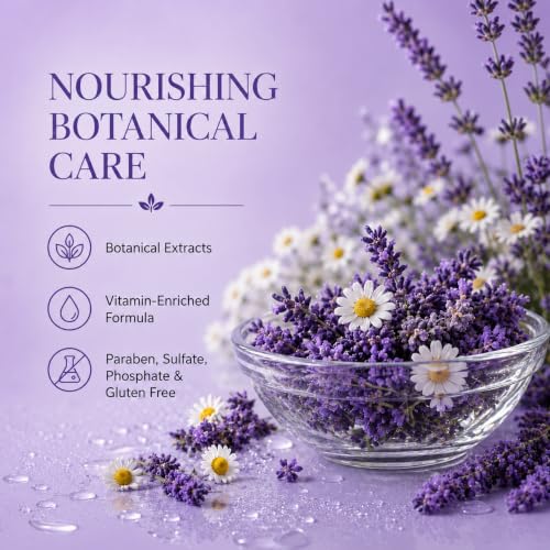 Image of Ginger Lily Farms Botanicals Shampoo, 128oz, Lavender Chamomile | 100% Vegan & Cruelty-Free | Moisturizing Shampoo for All Hair Types | Refill Size