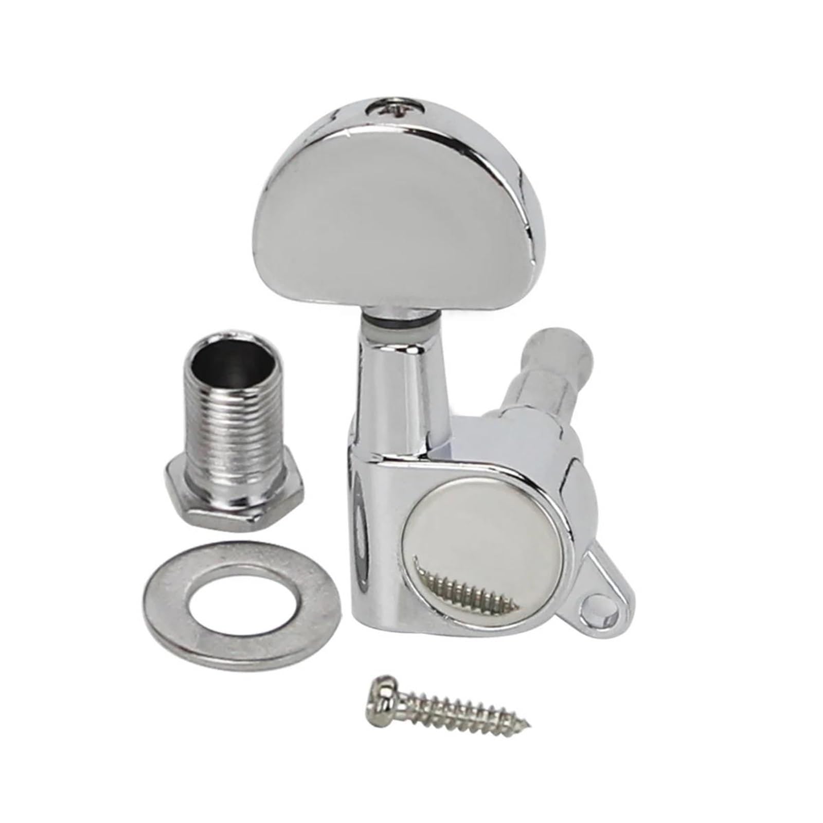 Lanzadores De Afinación Guitarra Acústica 3L3R (6 Sellados Cromados/negros) Clavijas Guitarra(Chrome)