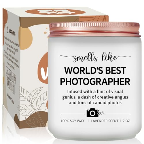 Volufia Photographer Gifts - Photography Gifts for Women, Wedding Photographer Candle - Lavender Scented Candles