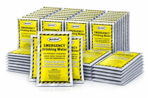Mayday Pouch Water, Coast Guard Emergency Water, 5-Year Shelf LIfe, Disaster Preparedness Supplies...