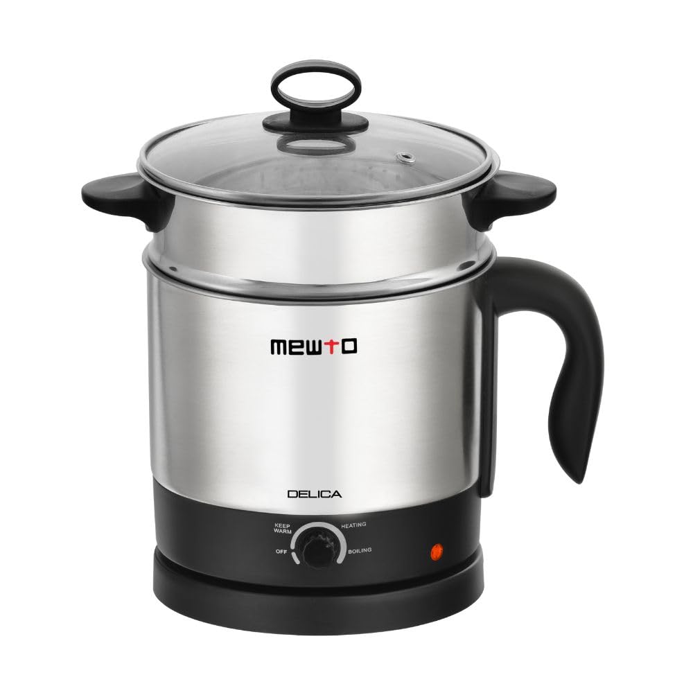 MEWTO House of Link Delica Multi Kettle 600W – 1.5L Stainless Steel Kettle with Egg Boiler, Steamer, and milk, Tea, Coffee, Wire Rack, Adjustable Temperature Control & High-Performance Heating Element-image-28