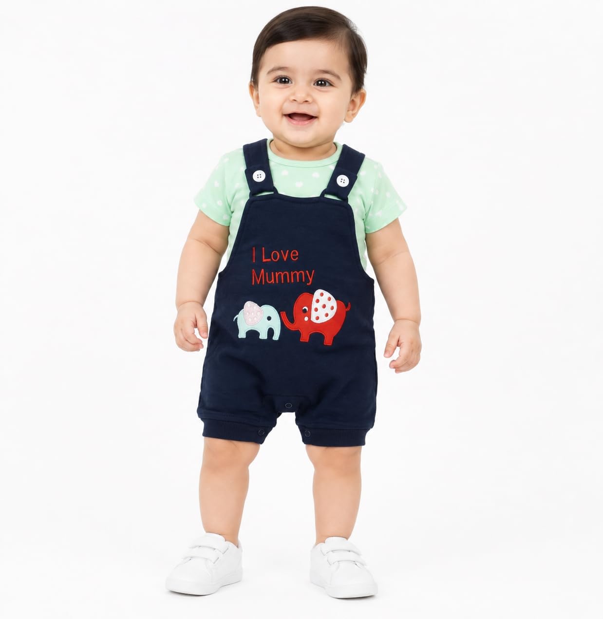 Krishn Dungaree Set For Kids | Cotton Dungaree and T-Shirt Clothing Set-image-15