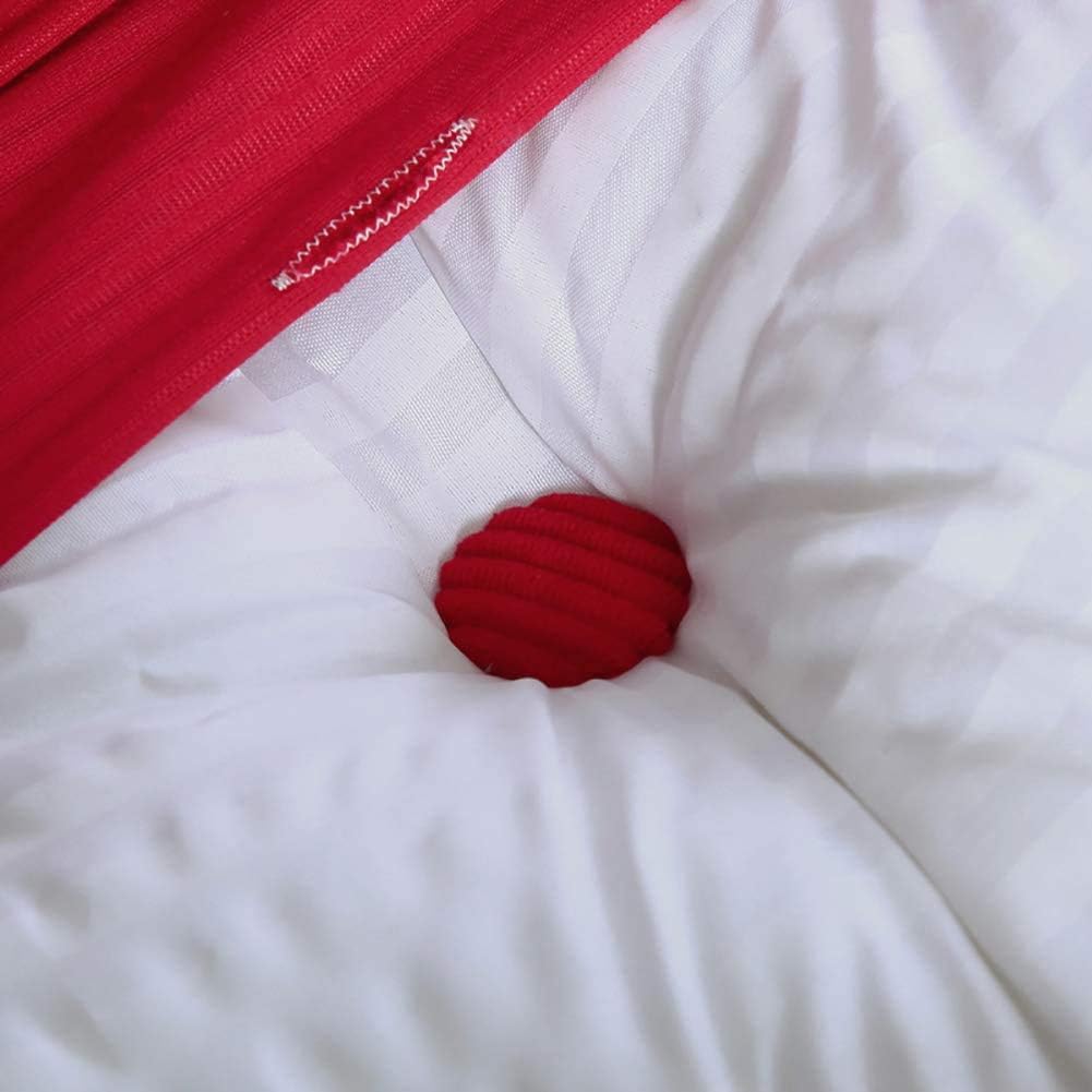 Cuscino a cuneo per letto con copertura rimovibile, cuscino triangolare per testiera per divano letto, supporto per testiera, 80 x 50 x 20 cm, colore rosso
