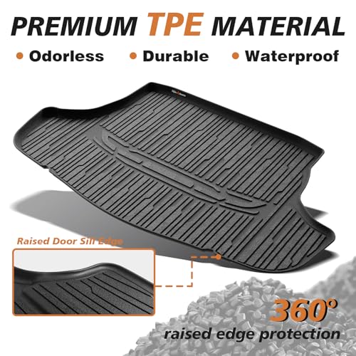 Image of TripleAliner Trunk Floor Mat All Weather Liners Compatible with 2025 2026 Toyota Camry (Include Hybrid) Accessories TPE Carpets Trunk Liner TPE Custom Fit Protection Car Mats