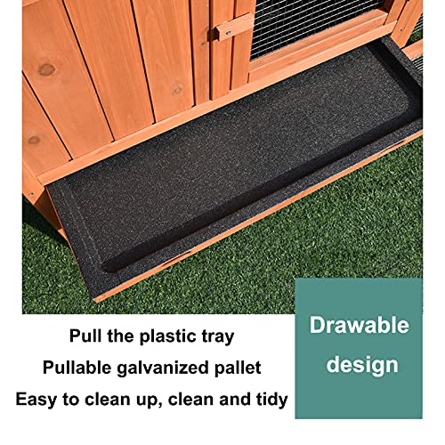 Hühnerstall Aus Holz, Kaninchenkäfig Im Freien, Zweistöckiges Haustierhaus Mit Wasserdichtem Dach Und Mehreren Türen… – Bild 5