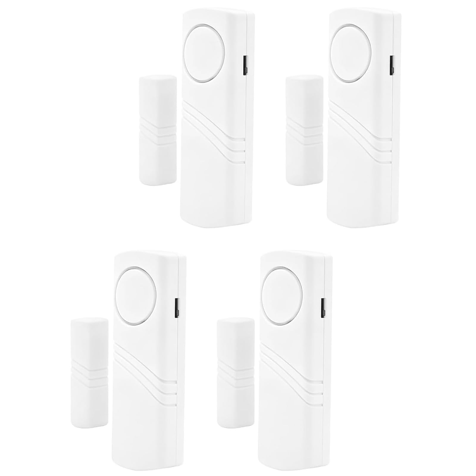 4 Pack Door Alarm & Window Alarms for Home Security, 120dB Wireless Door Alarm Sensor Kit, Loud Wireless Home Security System for Kids Safety, Magnetic Door Open Alert for House, Office & Shed