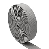 Sewing Elastic Band 1-Inch by 10-Yard Gray Colored Double-Side Twill Woven Elastic