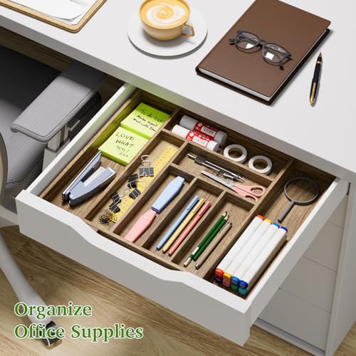 Acacia-Wood-Kitchen-Silverware-Drawer-Organizer-Expandable-Utensil-Cutlery-Drawer-Organizer-with-Dividers-Flatware-Organizer-Silverware-Tray-for-Spoon-Fork-13-21×169-6-8-Slots Acacia Wood Kitchen Silverware Drawer Organizer Expandable Utensil Cutlery Drawer Organizer with Dividers Flatware Organizer Silverware Tray for Spoon Fork 13 21×169 6 8 Slots