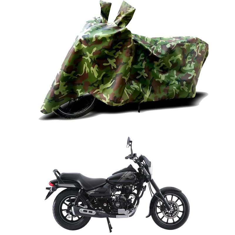 Image of 100% Water Resistant Bike Scooty Two Wheeler Body Cover Compatible for Bajaj Avenger Street 180 /UV-Rays /Heat Protection /Birds Dropping /Scratchproof /Dust Proof /Waterproof /All [Green MJ]