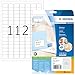 Produktbild HERMA 4334 Universal Etiketten, 25 Blatt, 25,4 x 16,9 mm, 112 pro A4 Bogen, 2800 Stück, selbstklebend, bedruckbar, matt, blanko Papier Klebeetiketten Aufkleber, weiß
