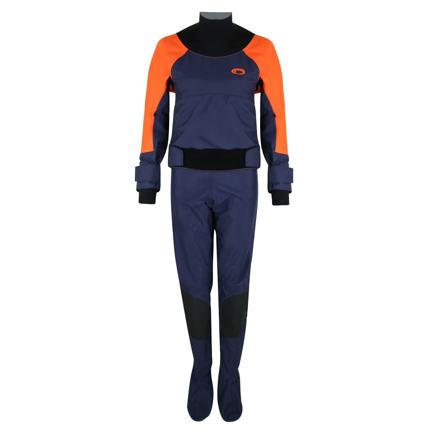 Typhoon Traje seco Hendra Hinge Zip Drysuit Traje Dry y Forro Polar - Naranja Azul Navy - Tirantes internos Transpirables y cómodos